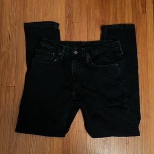 ✅ LEVI’S 502 Jeans Black Denim Dark Wash Red Tab Pants Size 32 Length 32 Waist